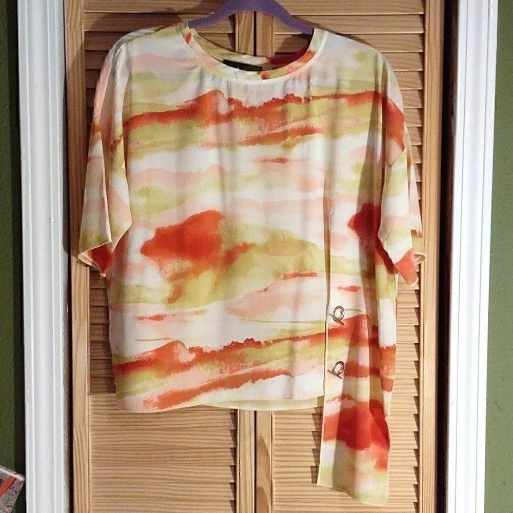 NWOT P Luca Milano sz M asymmetrical blouse